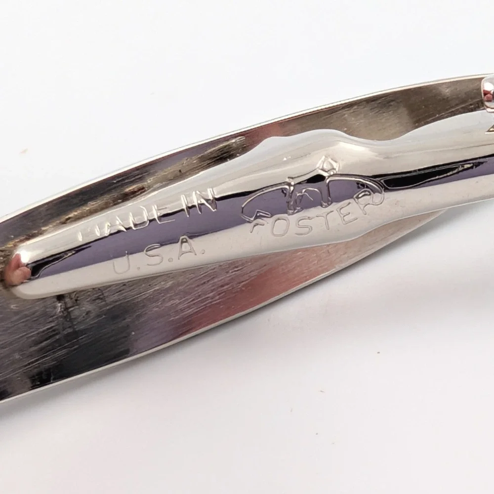 Vintage Foster Tie Clip Silver Tone Rhinestone Mens Formal